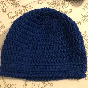 Crocheted cap - blue
